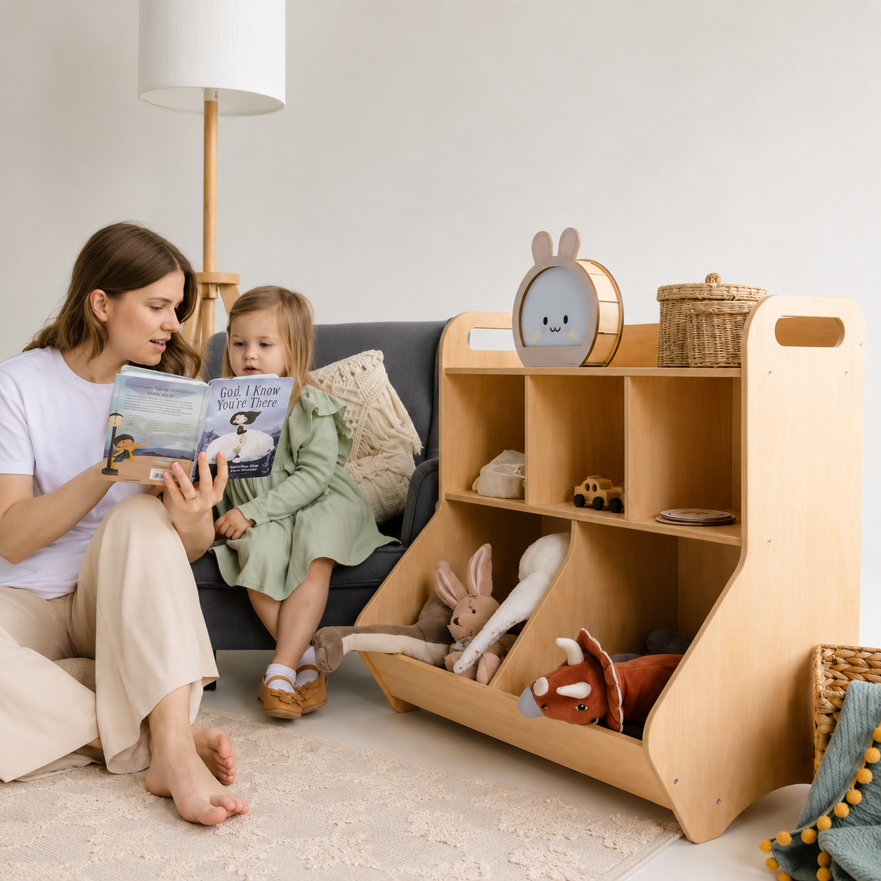 Kaivo Montessori Opbergkast  Houten Speelgoedkast