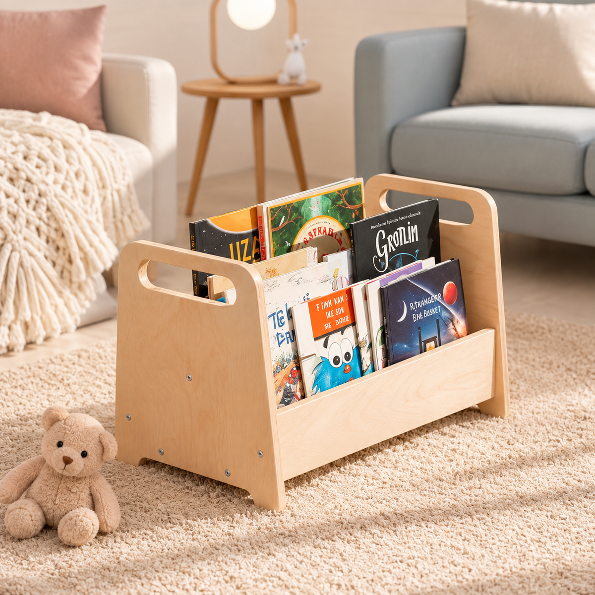 Kaivo Montessori Boekenrek  Houten Kinderboekenrek