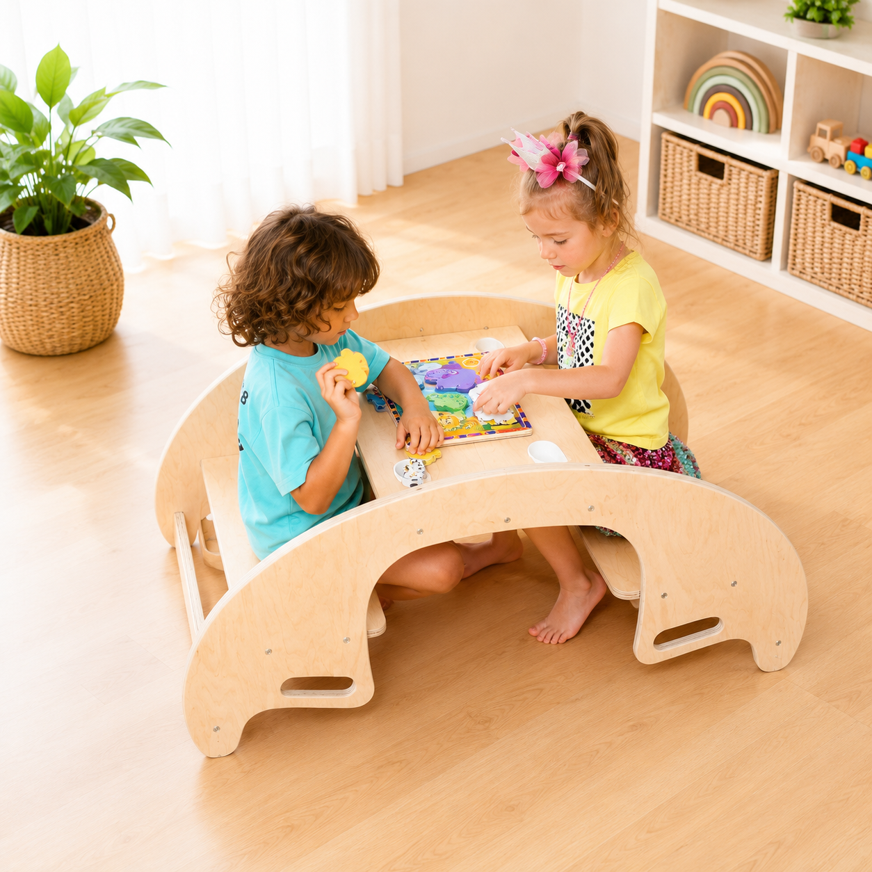 Kaivo Montessori Speeltafel 2-in-1 – Wip & Tafel