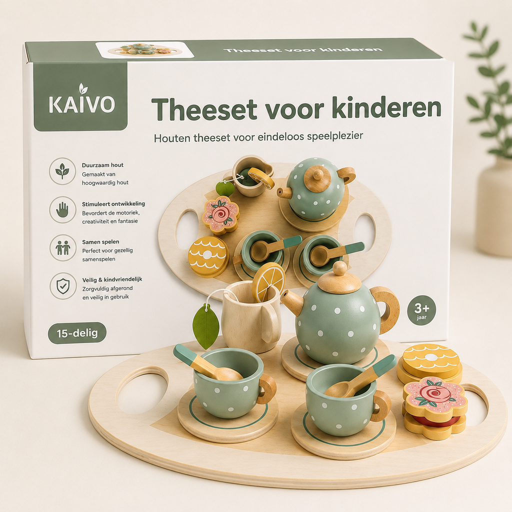 Kaivo Montessori Houten Theeset voor Kinderen
