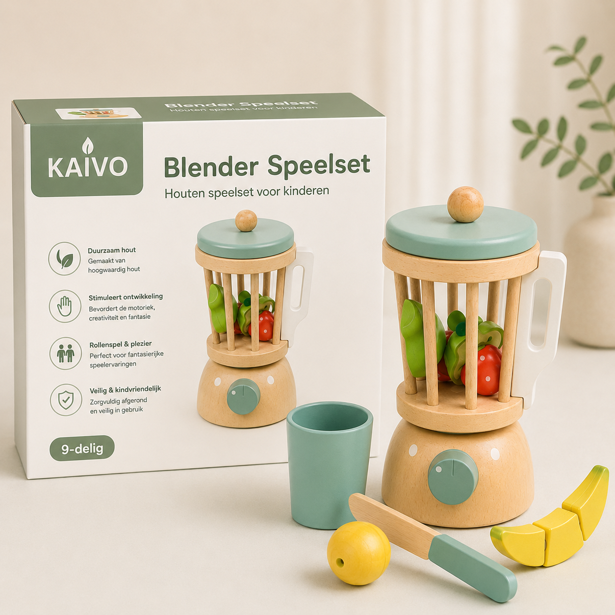 Kaivo Montessori Houten Blender Speelset