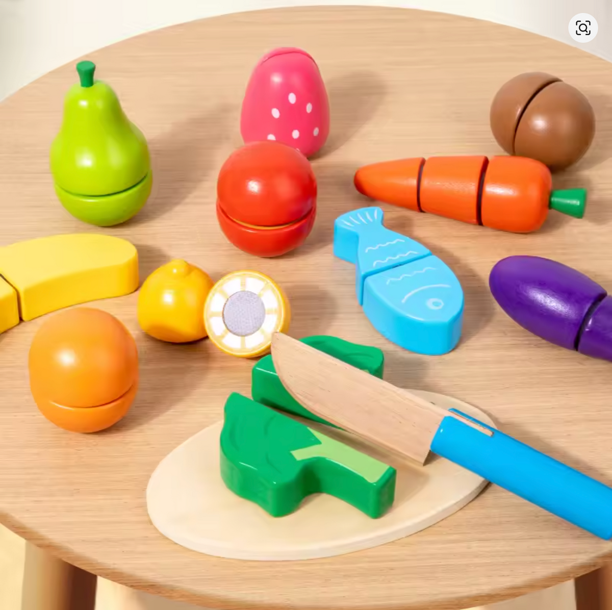 Kaivo Montessori Houten Fruit & Groente Snijset voor Kinderen