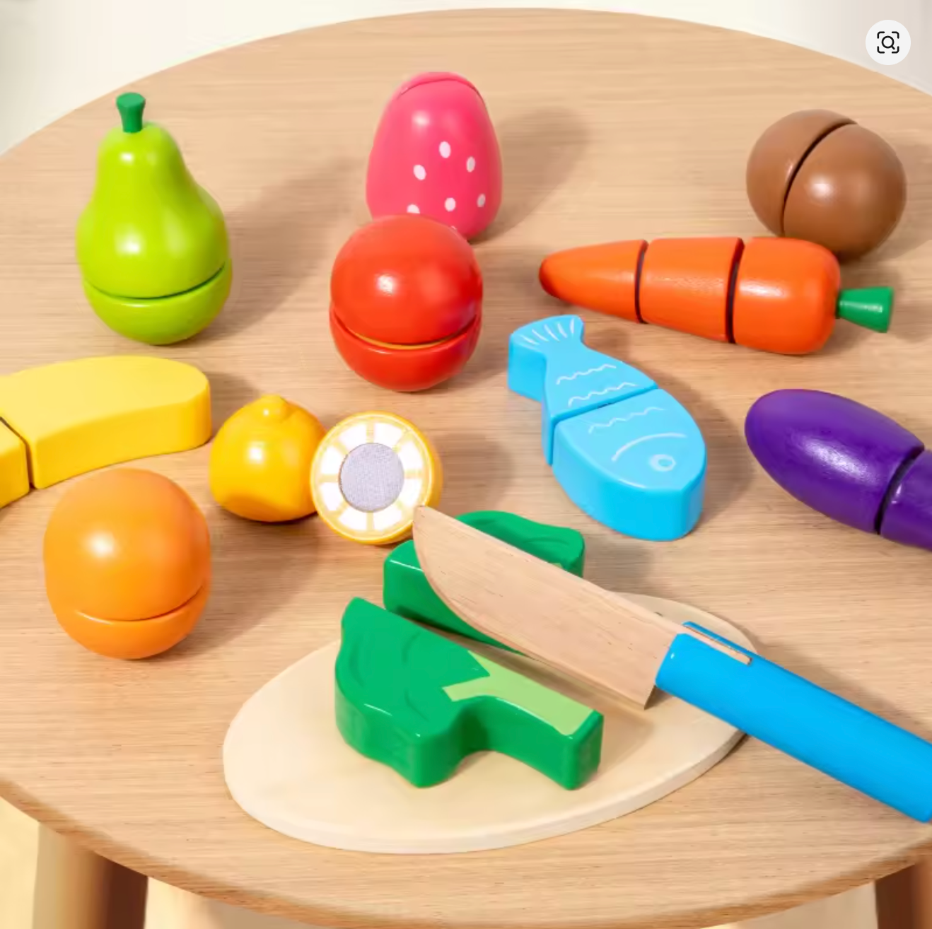 Kaivo Montessori Houten Fruit & Groente Snijset voor Kinderen