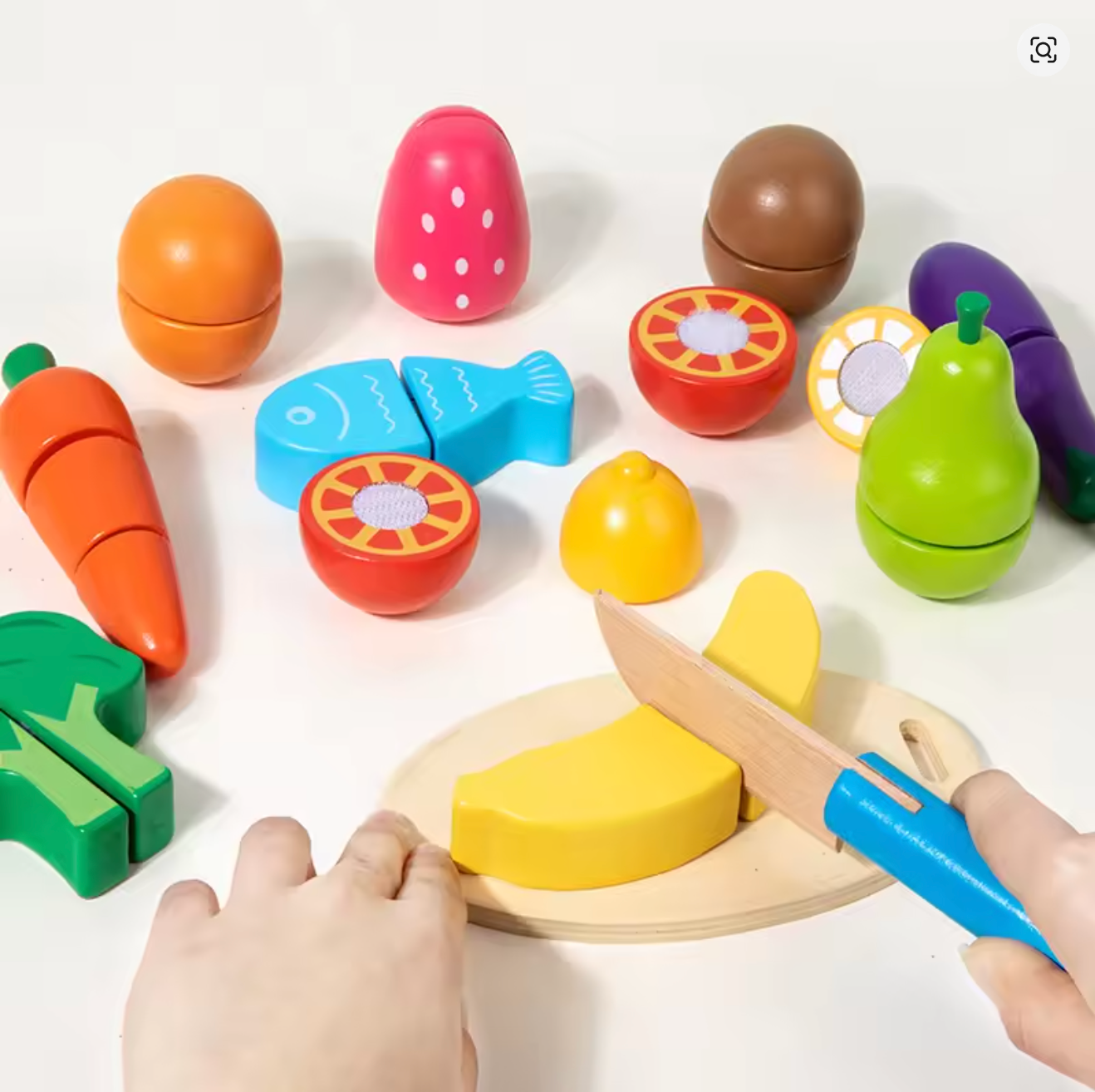 Kaivo Montessori Houten Fruit & Groente Snijset voor Kinderen