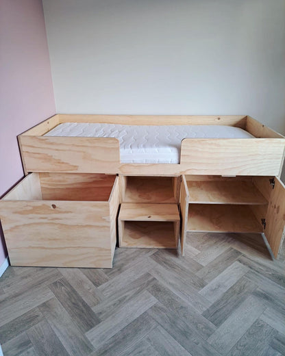 Kaivo Montessori Kajuitbed met Opbergruimte